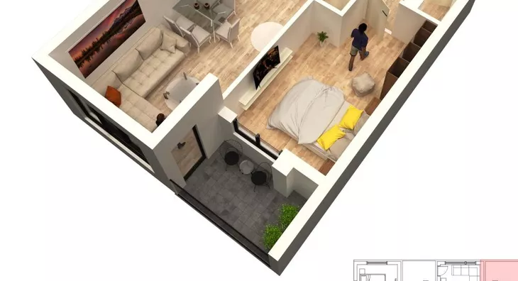 Jednoiposoban stan | 4zida