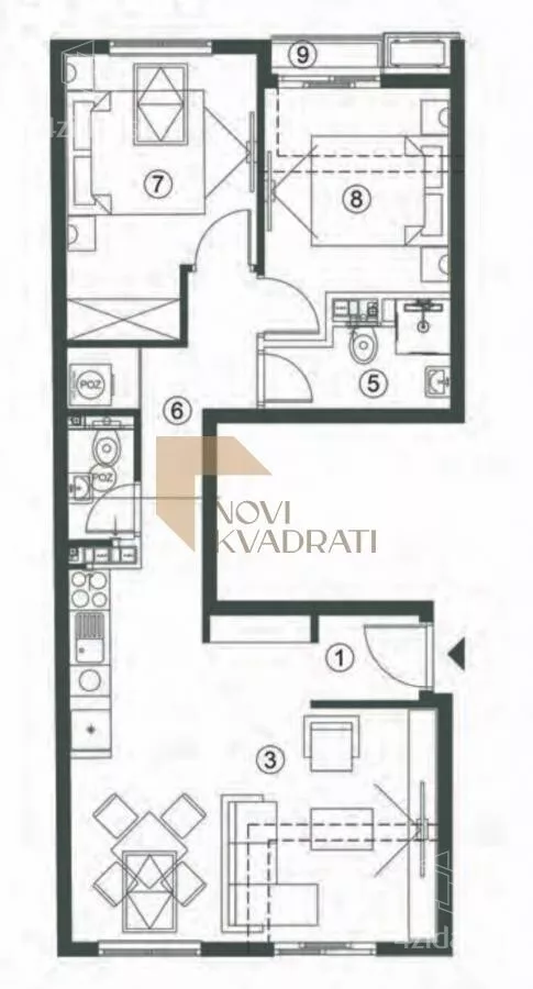 Trosoban stan | 4zida