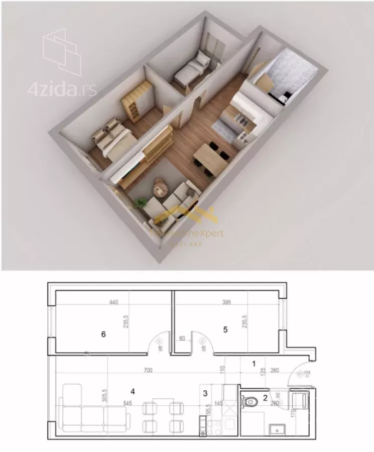 Trosoban stan | 4zida