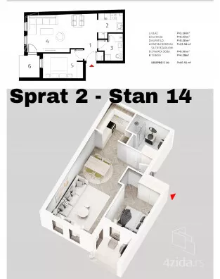 Jednoiposoban stan | 4zida