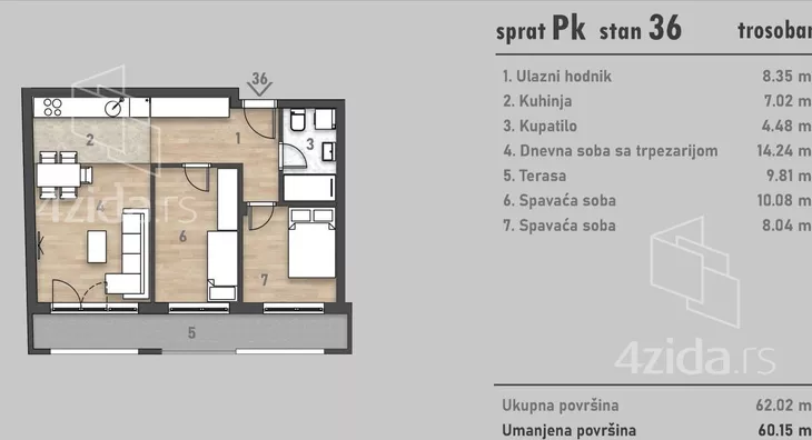 Trosoban stan | 4zida