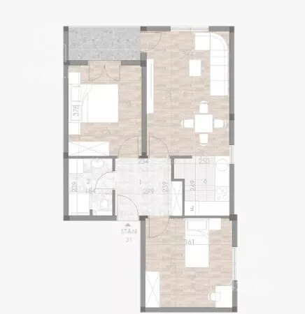 Dvosoban stan | 4zida