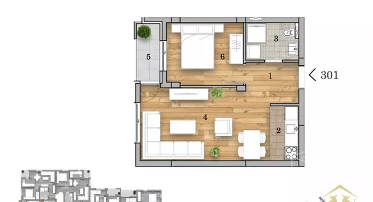 Dvosoban stan | 4zida