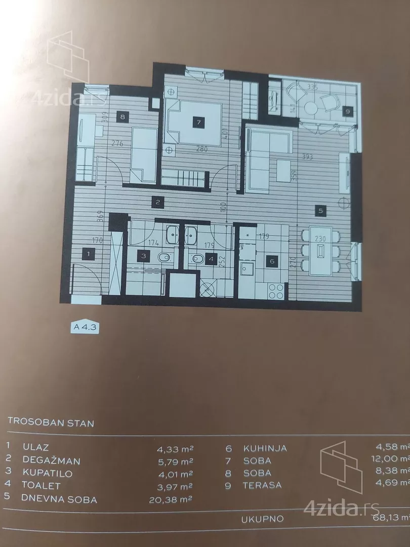 Trosoban stan | 4zida