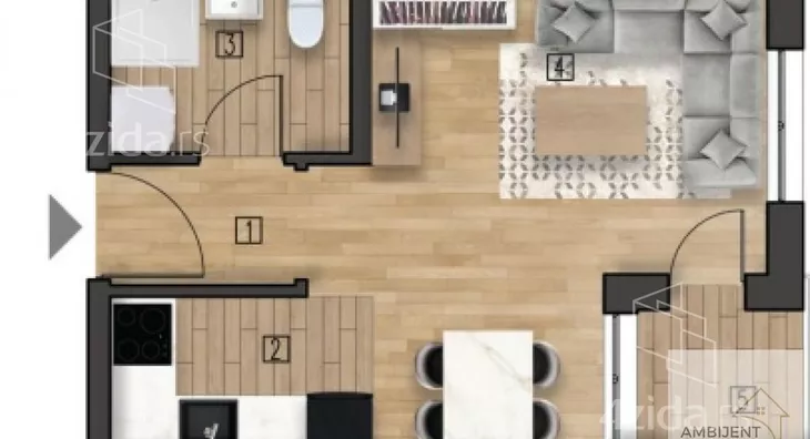 Jednosoban stan | 4zida