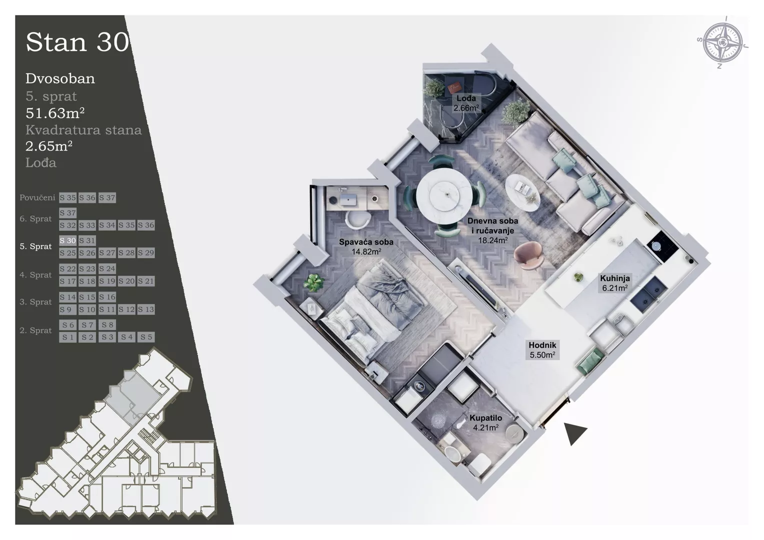 Dvosoban stan | 4zida