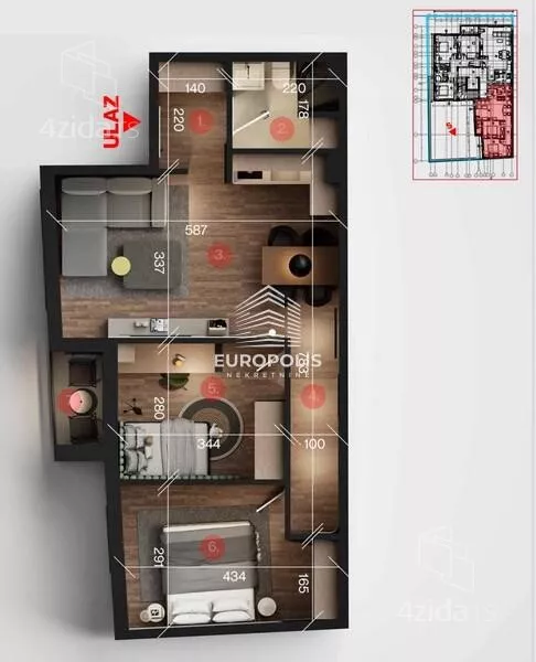 Dvoiposoban stan | 4zida