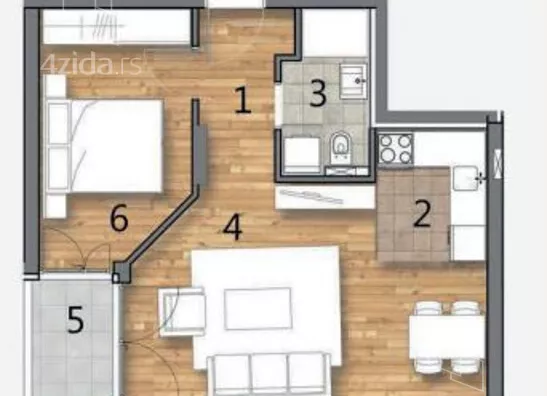 Dvosoban stan | 4zida