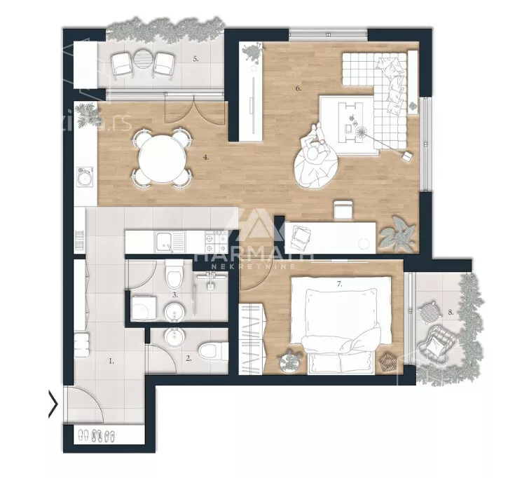 Jednosoban stan | 4zida