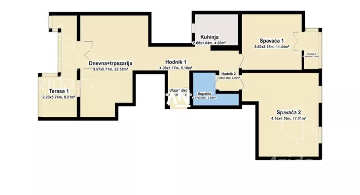 Trosoban stan | 4zida