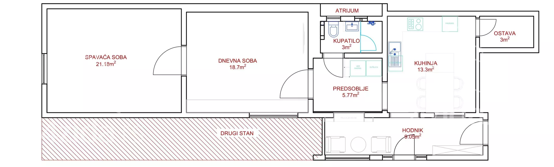 Trosoban stan | 4zida