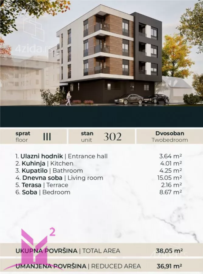 Jednosoban stan | 4zida