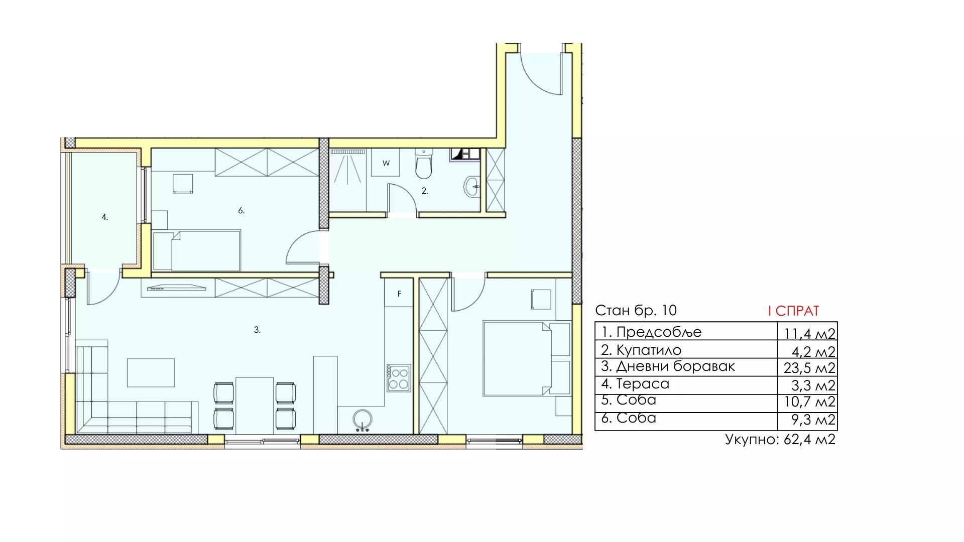 Trosoban stan | 4zida