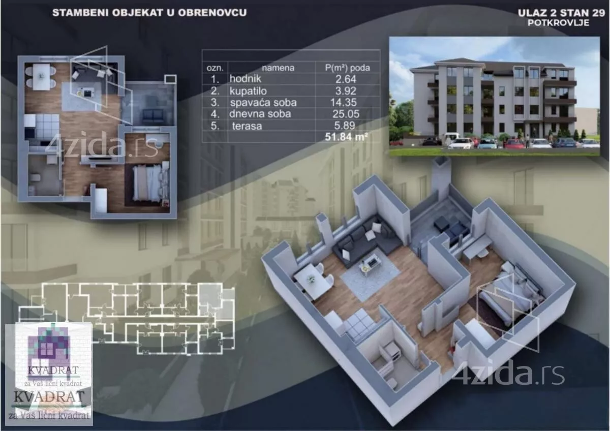 Jednoiposoban stan | 4zida