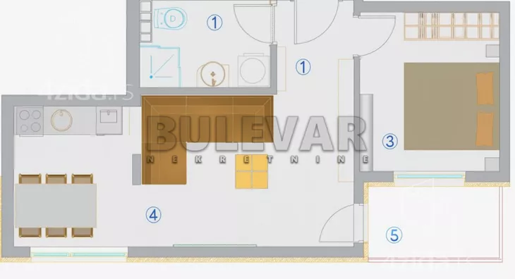 Jednoiposoban stan | 4zida