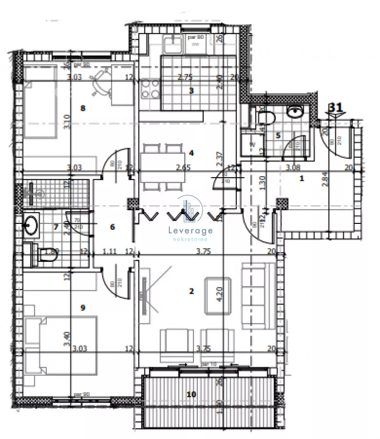 Trosoban stan | 4zida