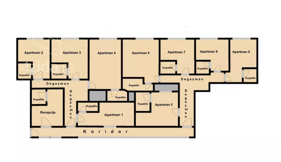 Devetosoban stan | 4zida