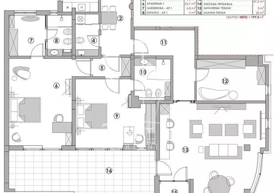 Petosoban stan | 4zida