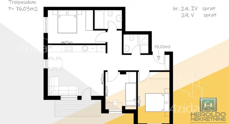 Troiposoban stan | 4zida
