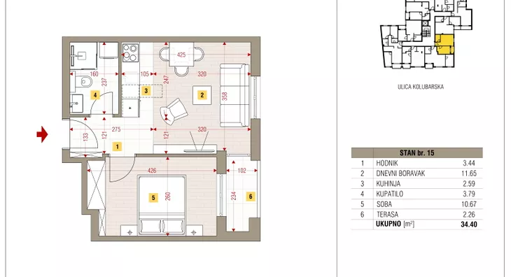 Jednoiposoban stan | 4zida
