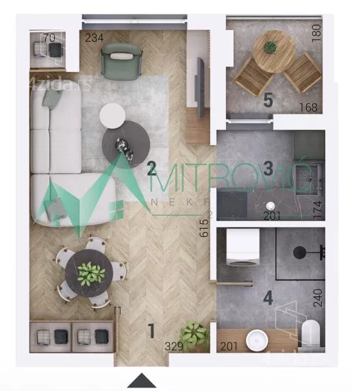 Jednosoban stan | 4zida