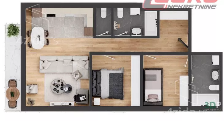 Trosoban stan | 4zida