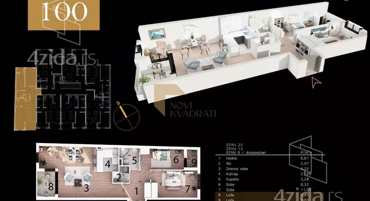 Trosoban stan | 4zida