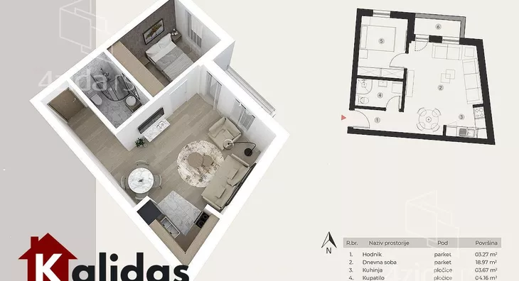 Dvosoban stan | 4zida