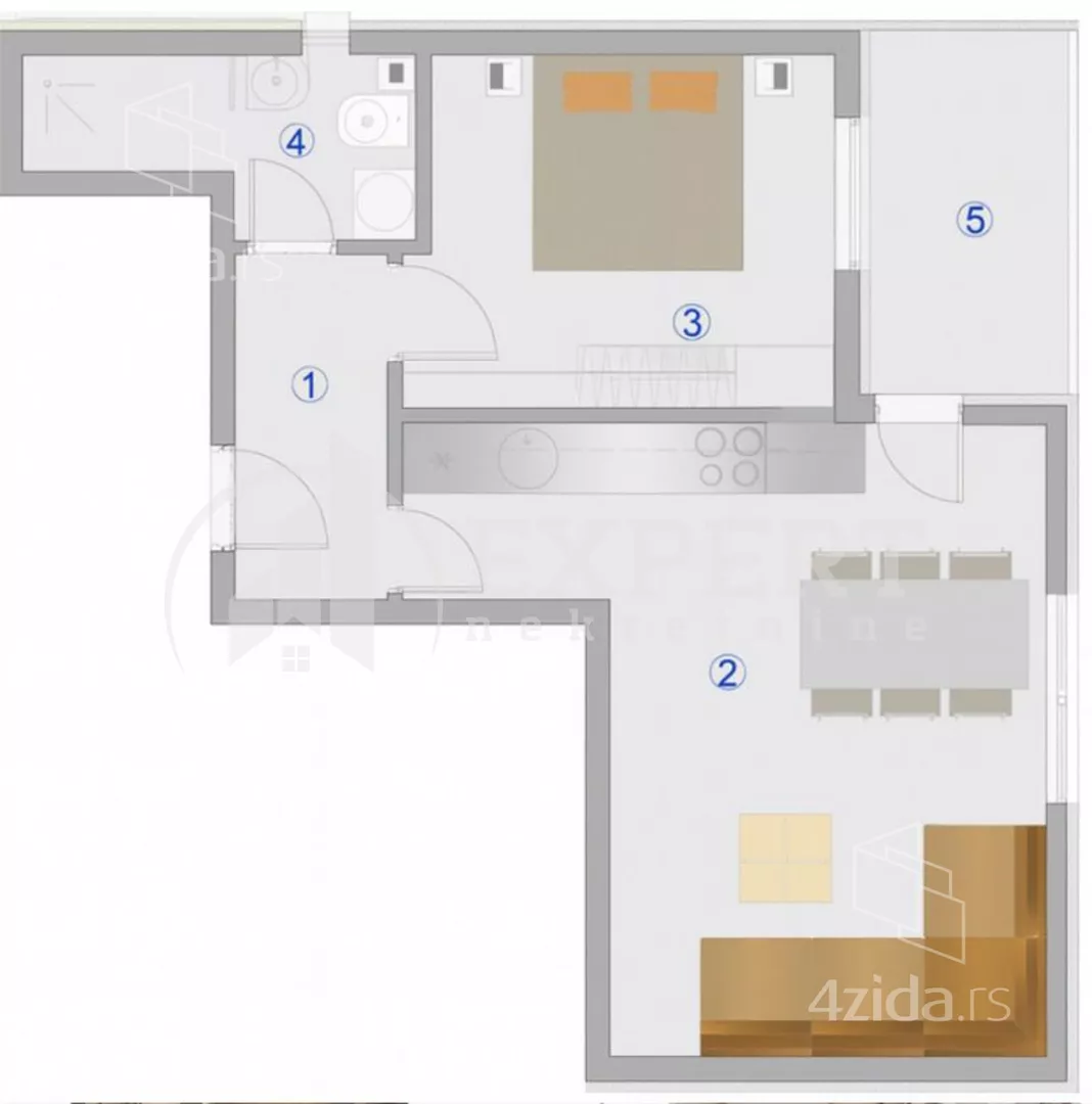 Jednoiposoban stan | 4zida