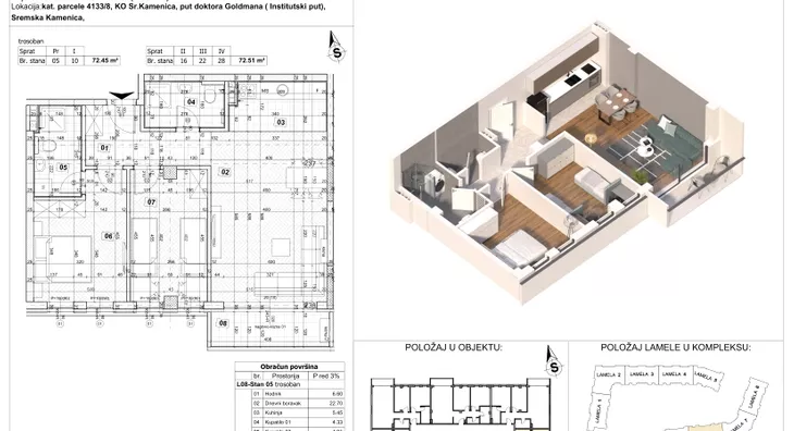 Trosoban stan | 4zida
