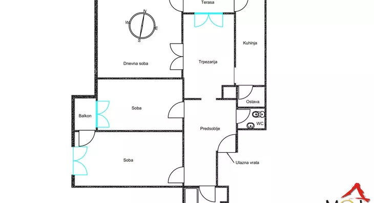 Trosoban stan | 4zida
