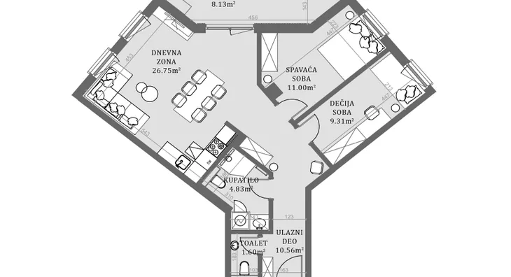 Trosoban stan | 4zida