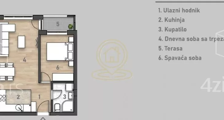 Jednoiposoban stan | 4zida