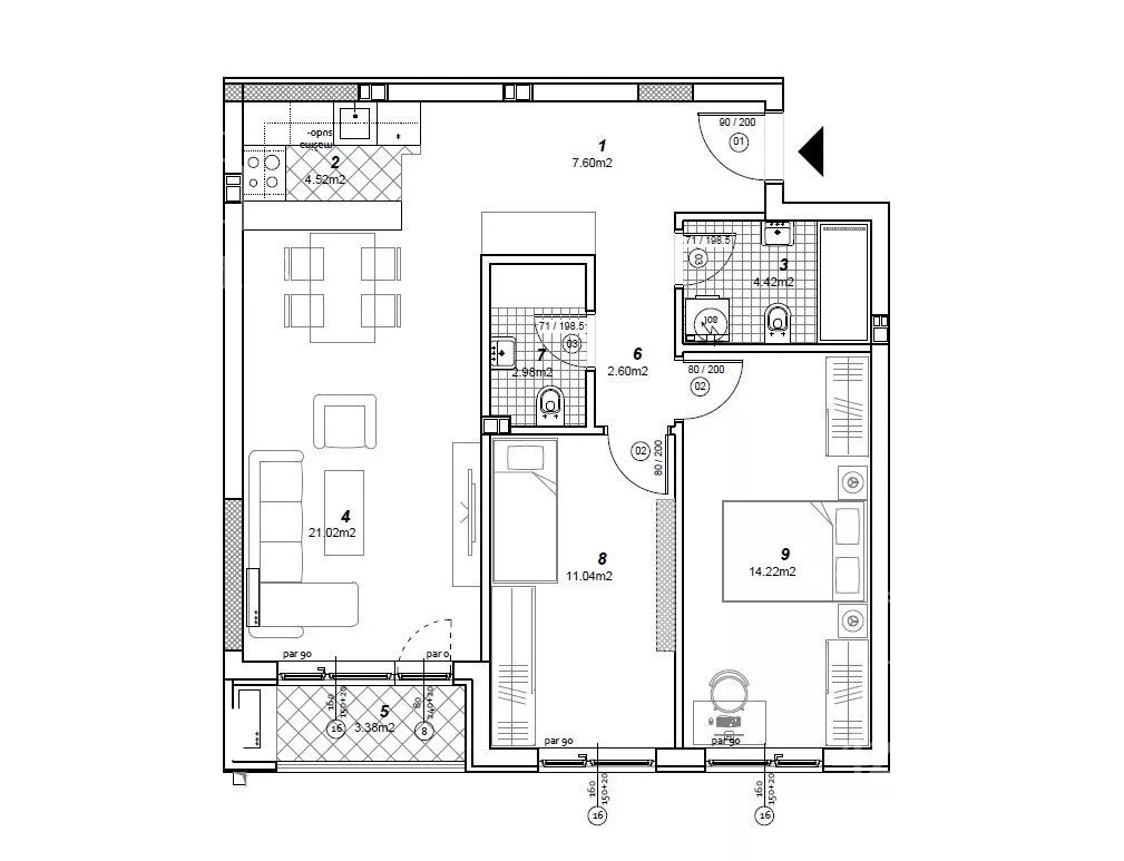Trosoban stan | 4zida