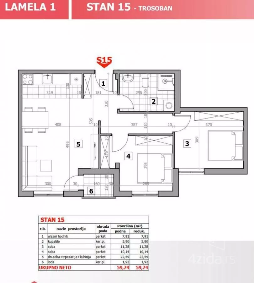 Dvoiposoban stan | 4zida