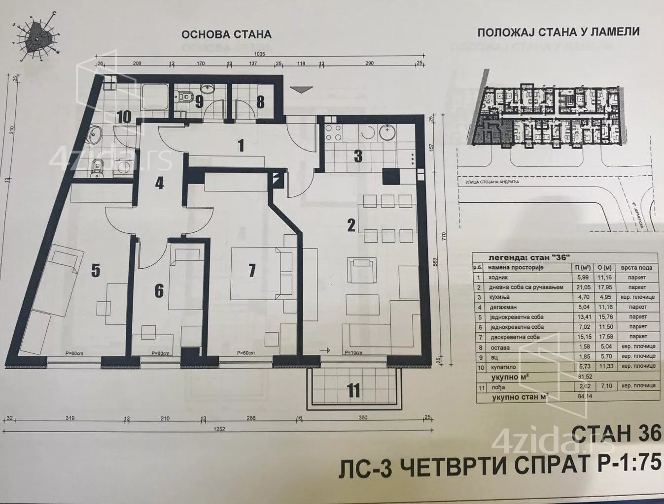 Troiposoban stan | 4zida