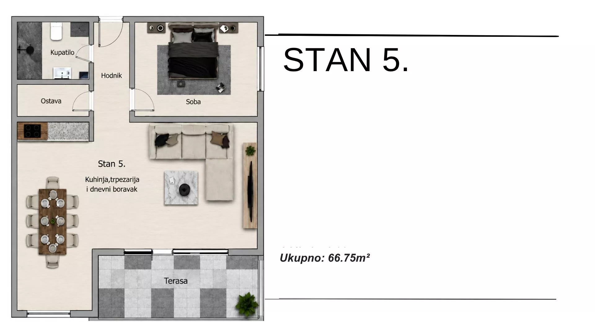 Dvosoban stan | 4zida