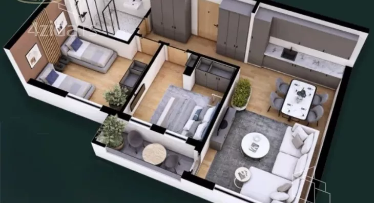 Jednoiposoban stan | 4zida