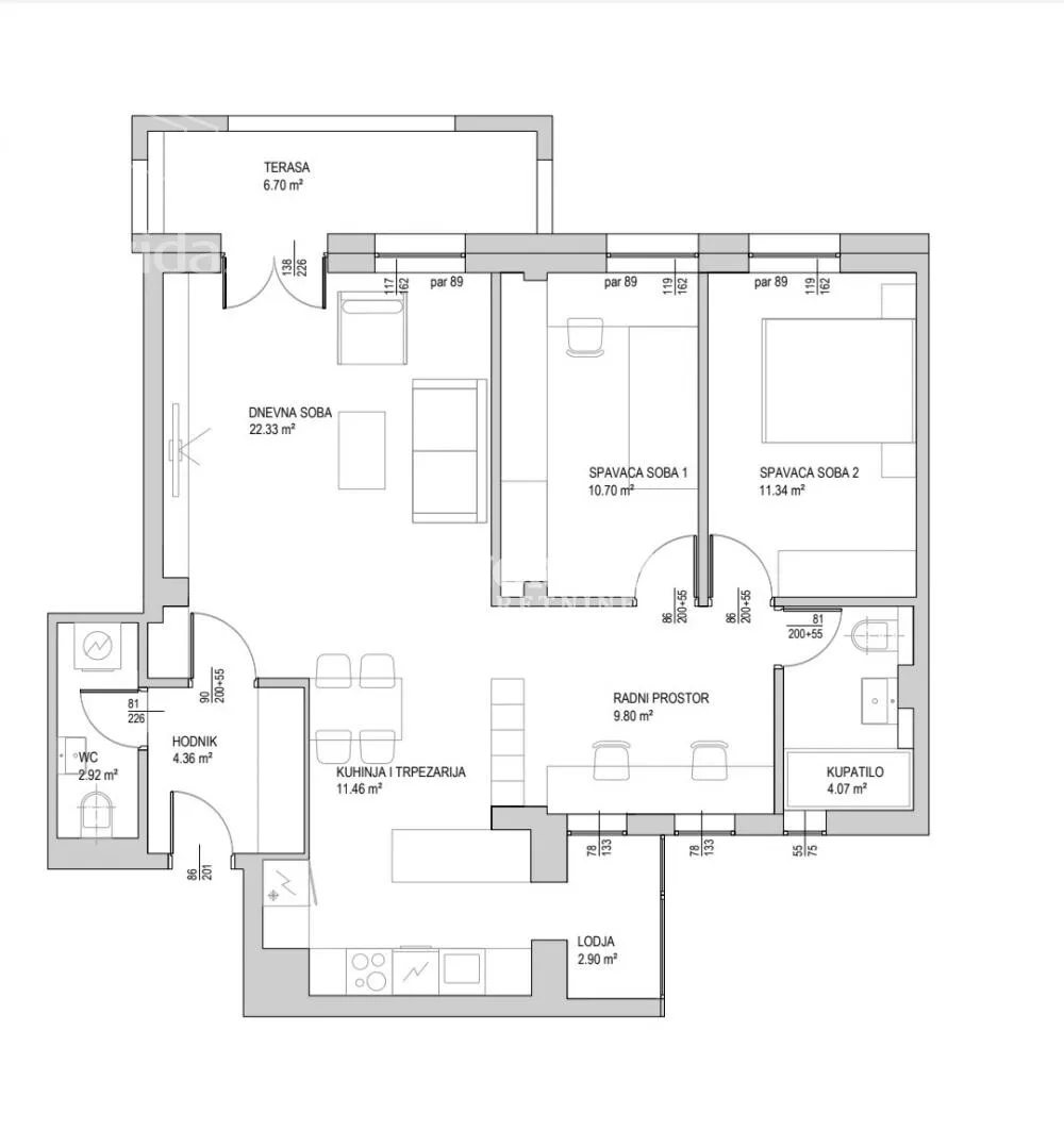 Trosoban stan | 4zida