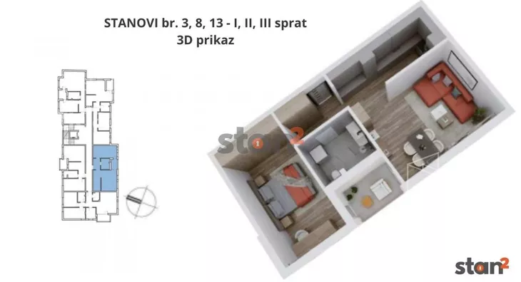 Trosoban stan | 4zida