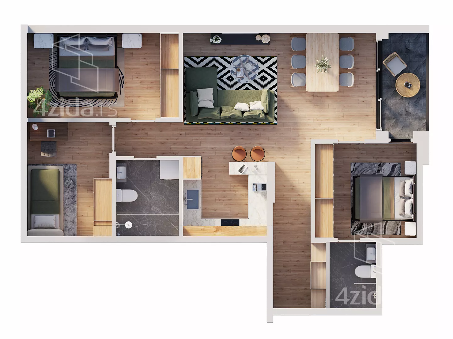 Četvorosoban stan | 4zida