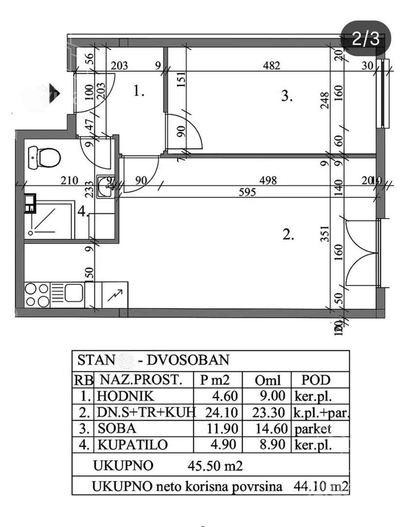 Dvosoban stan | 4zida