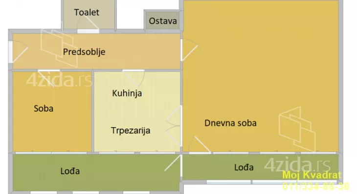 Jednoiposoban stan | 4zida