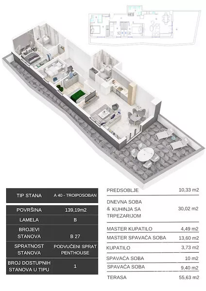 Troiposoban stan | 4zida