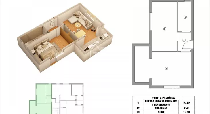 Jednoiposoban stan | 4zida