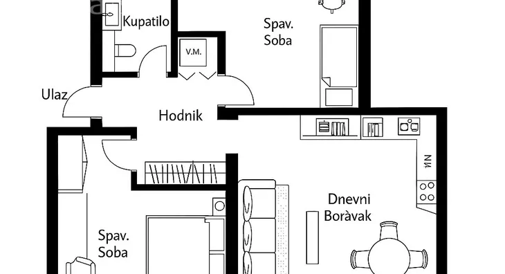 Trosoban stan | 4zida