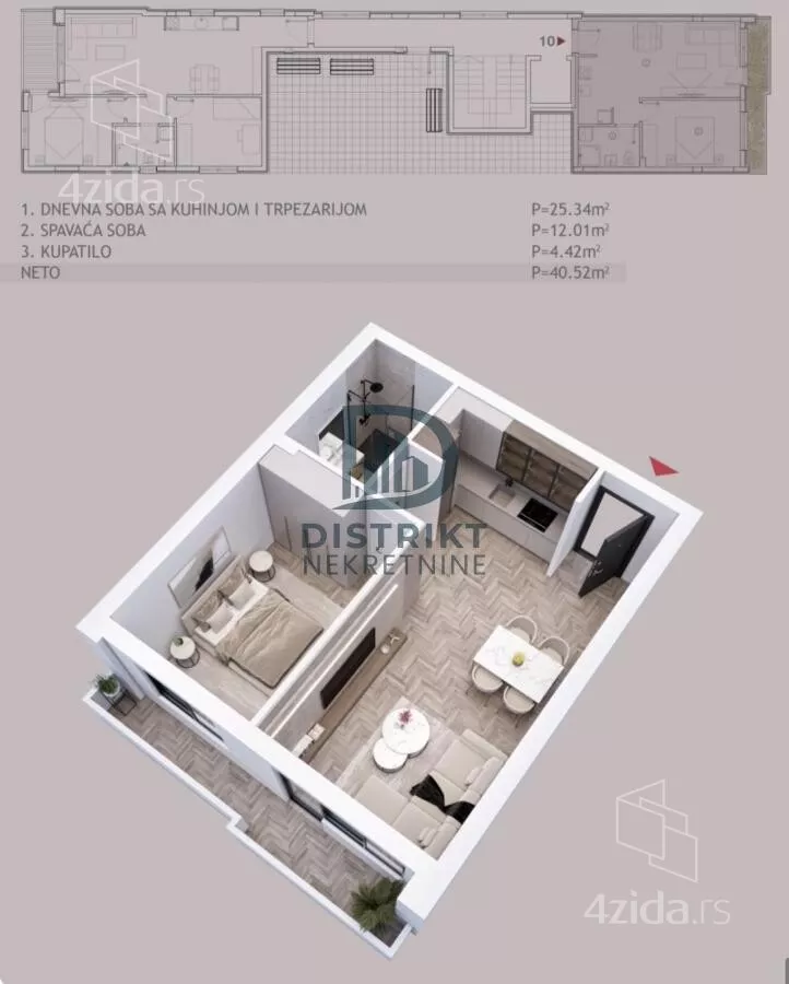 Jednoiposoban stan | 4zida