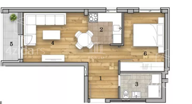 Dvosoban stan | 4zida