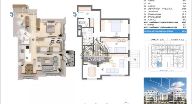 Trosoban stan | 4zida