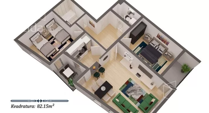 Trosoban stan | 4zida